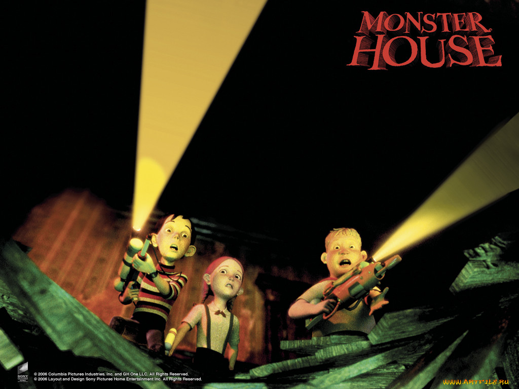 , monster, house